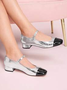 CUCCOO DOLLMOD Women's Fashionable Versatile Commute Daily Casual Flat Shoes - Silver - View 1