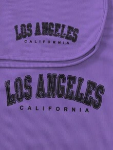 SHEIN Unity 2pcs/Set Sleeveless Bodysuit And Drawstring Casual Shorts Set - Purple - View 8