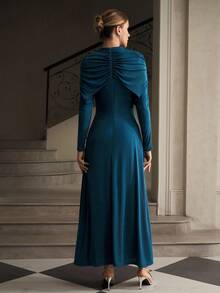 ZEYLAH Structured Knit Dress, Autumn/Winter - Blue - View 3