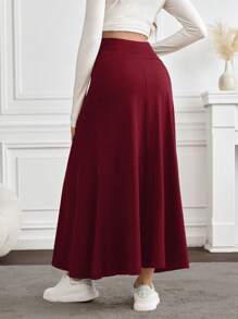 SHEIN Elegant Solid Color Skirt For Pregnant Women, Suitable For Commuting