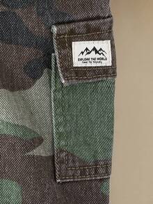 Macacão Camuflado para Bebê Menino, Macacão Casual Versátil de Camuflagem de Algodão, Roupa de Bebê Menino, Conjunto Camuflado para Bebê Menino - Multicolorido - Visão 6