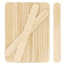 10/50/100pcs Wooden Craft Sticks - Great For Artists DIY Educational Projects And Family Entertainment, Hair Removal Wax Bar, Wooden Tongue Scraper, Wooden Stick, Ice Cream Stick