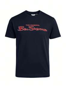 Ben Sherman Signature Flock T-Shirt - Navy Blue - View 4
