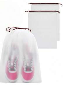 2/5/10件防水轻便可折叠旅行鞋袋男女收纳整理保护袋便携包健身房海滩度假露营徒步户外运动行李打包必备 - 無色 - 查看 8