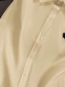 GlowEve 女式无袖单排扣休闲骑士印花衬衫