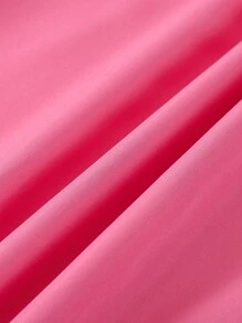 1 pezzo Abito a maniche lunghe con colletto, fiocco decorativo e chiusura lampo sul retro, in stile patchwork bianco e rosa, look college dolce, adatto a ragazze, per primavera/autunno, per il ritorno a scuola, per occasioni quotidiane - Rosa - Visualizzare 8