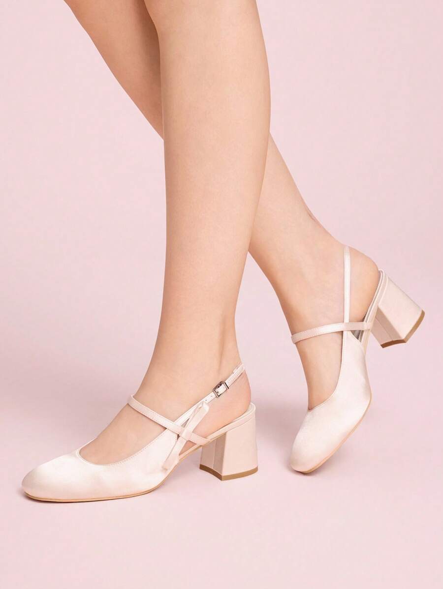 CUCCOO DOLLMOD 法式玛丽珍露背时尚优雅通勤高端女士粗跟高跟鞋