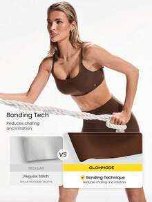 GLOWMODE Soft Stretchy Power Up 4-Way Adjustable Straps Bonding Tech Backless Sports Bra Yoga Daily Removable Cups Fall Winter - Cinnamoninspiration - View 6