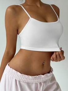 FavEase 女士黑白加垫短款吊带背心