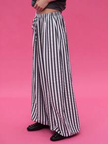 COUREZ Stripe Baggy Balloon Trousers /Y2K Going Out Outfits  Women Clothes Spring Clothes For Women - Black and White - View 5
