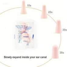 50 对/30 对/20 对泡沫耳塞，独立包装 32db Nrr 降噪耳塞，适用于睡眠、打鼾、旅行、大声音乐、音乐会、射击、工作、建筑、听力保护 - 淺粉色 - 查看 4