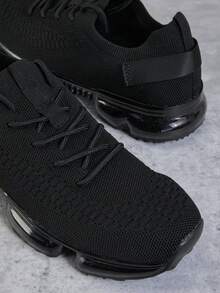 SHUZIA 畅销女款黑色经典复刻 Air Bubble Flynit 运动鞋 - 舒适百搭，超值 - 黑色 - 查看 4