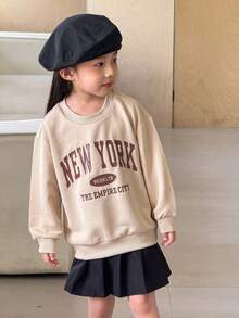 SHEIN 2pcs Y2K Style Mesh Bow Crew Neck Sweatshirt And Pleated Skirt Set,Back-To-School Autumn Career Day Girls Fall Outfits Preppy School Uniform Clothes - Multicolor - View 2