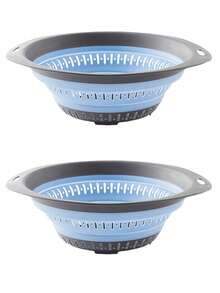 SHEIN 1pc/2pcs Foldable Collapsible Drain Basket, Small/Large, Square/Round Shape, Space-Saving Storage, Convenient For Kitchen Vegetable Fruit Cleaning And Rapid Draining - Multicolor - View 21