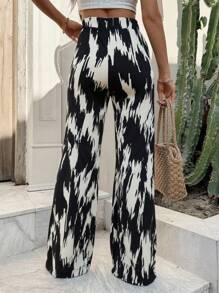 SHEIN Tall 女士波西米亚风格度假裤，春夏 - 彩色 - 查看 2