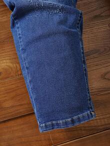 Manfinity NXTstreet 男士休闲破洞锥形带口袋牛仔裤 - 藍色 - 查看 4