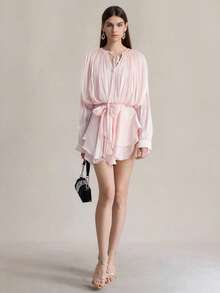 Váy dệt trơn Briarwyn thường ngày có viền xếp nếp cho nữ Váy mùa hè cho nữ Trang phục PrideOutfits Trang phục đi nghỉ cho nữ Váy đi nghỉ cho nữ Trang phục sinh nhật Váy cho nữ Trang phục câu lạc bộ Váy ngắn gợi cảm cho nữ Trang phục đêm hẹn hò xếp nếp cho nữ - Màu Hồng baby - Xem 4