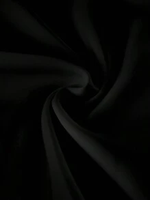 SHEIN EZwear 休闲米兰印花图案宽松圆领短袖 T 恤，女式，夏季 - 黑色 - 查看 3