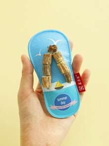 PETSIN 1 Piece Wood Catnip Toy, Cat Doll, Beach Slipper, Small Animal Shape Toy, Oral Cleaning, Tooth Grinding And Tooth Cleaning Toy, Kitten Wood Catip Tooth Grinding Stick, Cat Toy, Pet Toy