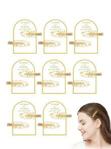8/2pcs Gold-Tone No Bend Hair Clips Creaseless Sparkling Bridal Headpiece Bridesmaid Hair Wedding Accessories Elegant Hair Ornament For Bridesmaid Gift - Gold - View 8
