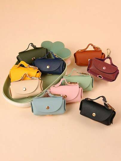 Zazumi PETSIN 便携式皮革狗粪便袋分配器/宠物垃圾袋架，多色可选，跨境适用