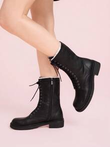 CUCCOO DOLLMOD Women's Fashionable & Versatile Thermal Lined Mid-Calf Boots, Autumn/Winter