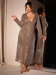 Cravure 万圣节大码连衣裙 - 棕色 - 查看 3