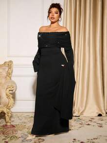 Cravure Christmas Halloween Plus Size Dresses Fall Cloth For Women - Black - View 4
