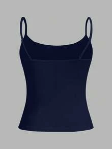 SHEIN EZwear 3 件套黑色、藏青色、灰色女士性感短款吊带背心，适合夏季 - 彩色 - 查看 9