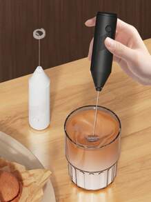 Teckwe Milk Frother, Powerful Handheld Milk Frother, Mini Milk Foamer,Coffee Stirrer, Stainless Steel Drink Mixer For Coffee, Lattes, Cappuccino,Matcha,Hot Chocolate, Portable Foam Maker,Electric Wireless Blender Mini Coffee Maker School Supplies Back To School