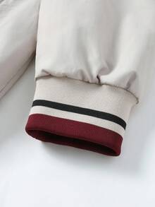 Manfinity Homme 二合一男士休闲长袖双面休闲户外风衣夹克，轻便夏季飞行员夹克，秋季 - 卡其色 - 查看 5