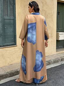 Breezaya 加大码植物扎染印花宽松两件套 - 彩色 - 查看 2