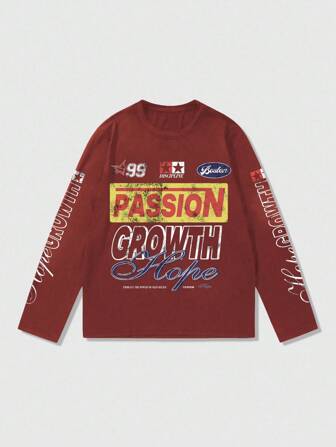 Street Life Camisetas casuales de cuello redondo de manga larga para hombres, adecuadas para uso diario, primavera/verano, para otoño