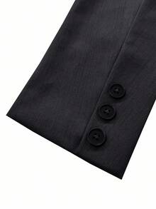 Calvornis Men's Solid Color Minimalist Daily Long Sleeve Top And Pants Suit - Dark Grey - View 8