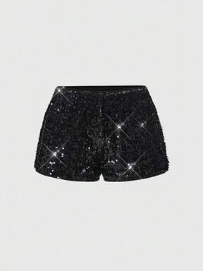ROMWE Grunge Punk Damen sexy Minirock mit extra tiefer Taille, Glitzer-Pailletten, geeignet für Sommer Strand, Abschluss, Ostern, Konzert, Nashville Urlaub, Abschlussball, Punk-Stil, Musikfestival