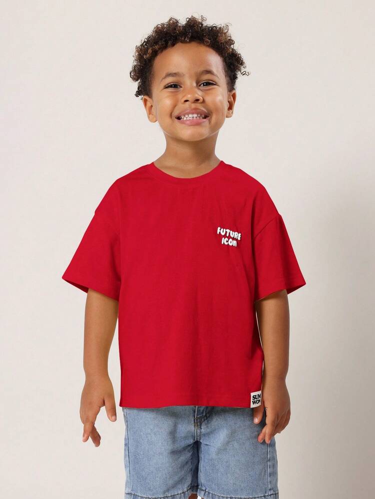 Regular Fit T-Shirt With Front Logo And Back Text Print