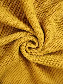 Elenzga Áo khoác cardigan dài màu trơn cỡ lớn, thường ngày cho mùa thu/đông - Màu vàng - Xem 2