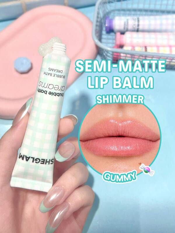 SHEGLAM Bubble Kiss Lip Balm-Gummy Graduation Birthday Holiday Summer Fall Autumn Y2K Fancy Fashion Women Brand Makeup Cosmetic Beauty Party Beach Travel Camping Outdoors School Campus Trip Festivals Decor Gift Present Rose Girl Cosplay Best Color Charm Vibe