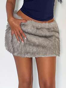 EgrlEra 女士性感蓬松低腰迷你裙 - 彩色 - 查看 5