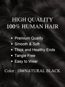 9AM Hair Halo Hair Extensions Real Human Hair 14-20 Inch Invisible Wire Hair Extensions Real Human Hair Natural Black Hair Halo Extensions For Women Adjustable Wire Secret With Clips In Human Hair - S1B - View 4