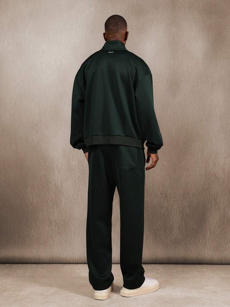 Giacca da tuta con cerniera completa e pantaloni a gamba larga