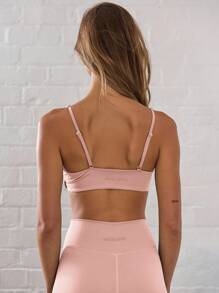 Musera Sport 扭结前领V领运动上衣文胸，适合板式网球、网球、匹克球、健身房、瑜伽、普拉提等运动，秋季日常休闲穿着。