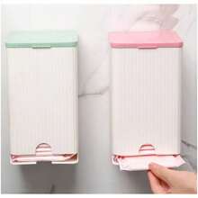 1 Sanitary Napkin Storage Box, PP Tissue Holder - Easy Wall Mounted Sanitary Napkin Storage, Space Saving Bathroom And Kitchen Storage Box, Modern Design, Suitable For Bathroom, Bedroom, Office Bathroom Decoration In Summer - Multicolor - View 1