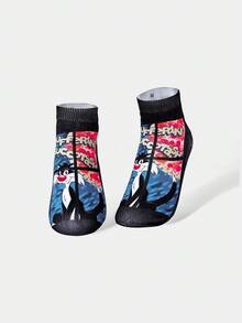 LOONEY TUNES X SHEIN 1 Pair Cute Cartoon Pattern Ankle Socks - Multicolor - View 4