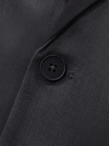 Calvornis Men's Solid Color Minimalist Daily Long Sleeve Top And Pants Suit - Dark Grey - View 7