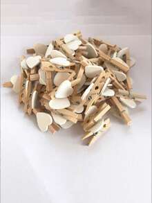 10/20/50PCS Heart-Shaped Wooden Clothespins,Wooden Clips For Photo Clips , Mini Decorative Wooden Pegs, For Crafts, Drying Clothes, Photo Folder, Wedding Party Favors, Hanging Postcards, DIY Decor, Clothes Pins, Family Wedding Valentine's Day Decoration Stationery Decoration, Useful Gadgets - Multicolor - View 25