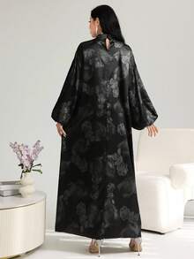 Al Najma Fashionable Floral Sequin & Glitter Print Dress, Suitable For Casual, Evening, Commute And Daily Wear