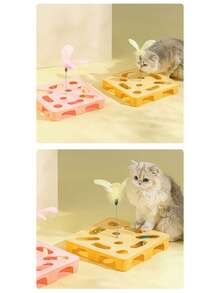 PETSIN 1 pieza de juguete para que el gato escarbe y esconda comida, juguete autoentretetenido y divertido para gatos, juguetes para gatos, tablero de juego para escarbar y jugar, caja de juego de varilla de juego, bola de juego, juguetes para mascotas - Multicolor - Ver 6