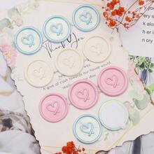 30pcs Heart Pattern Self-Adhesive Wax Seal Stickers For Wedding Invitations - Multicolor - View 8