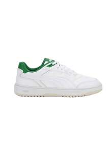 Puma Doublecourt Unisex Sneakers Green White 393284 - White and green - View 1